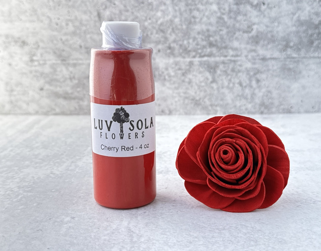 Wood Flower Dye - Cherry Red - Luv Sola Flowers