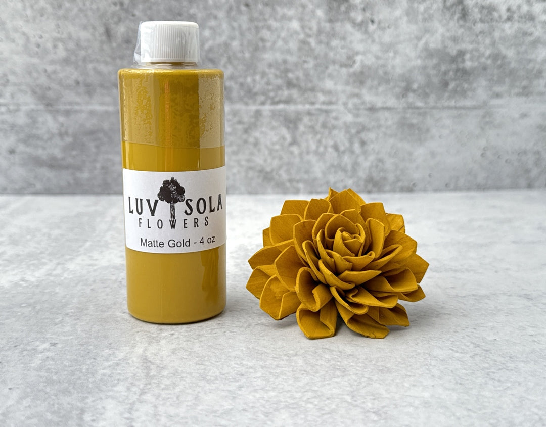 Wood Flower Dye - Matte Gold - Luv Sola Flowers