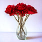 Stemmed Wood Flowers - Helena Cherry Red - Luv Sola Flowers