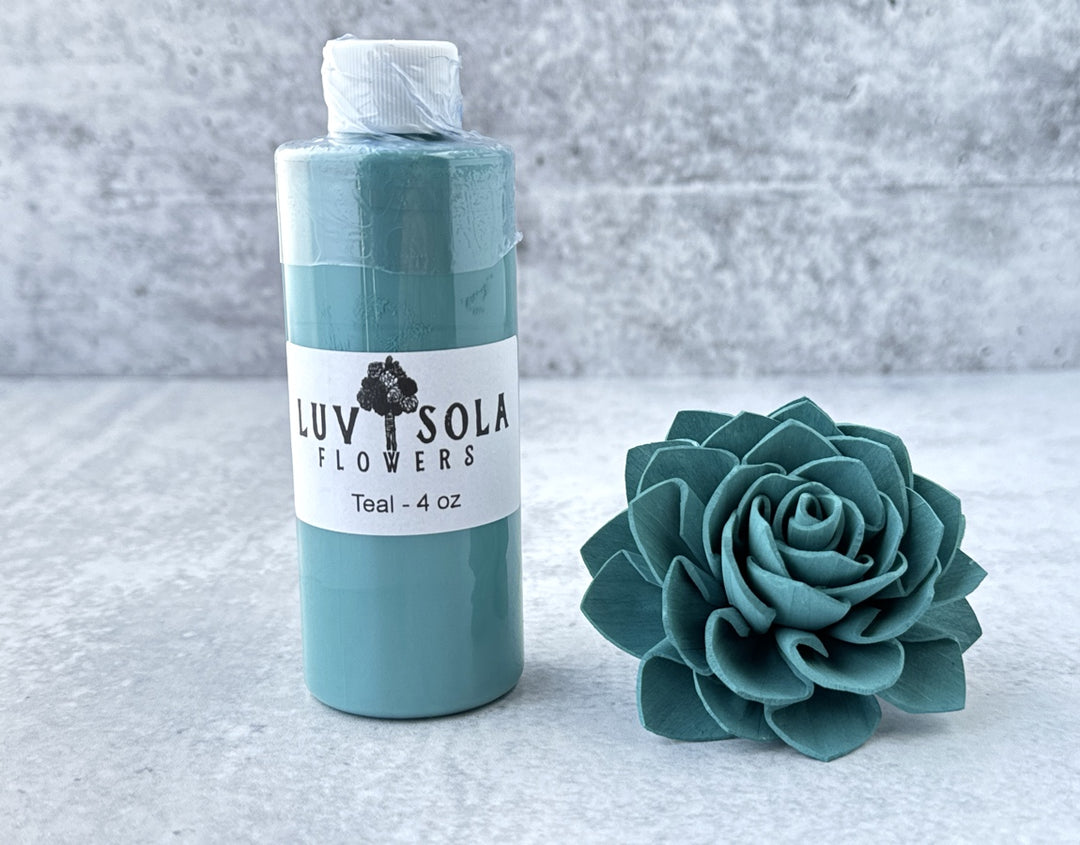Wood Flower Dye - Teal - Luv Sola Flowers