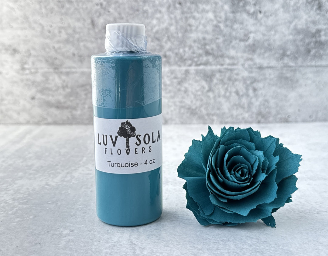 Wood Flower Dye - Turquoise - Luv Sola Flowers