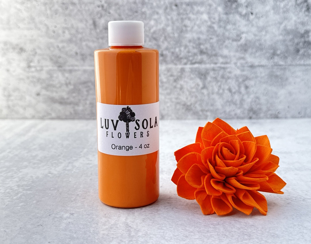 Wood Flower Dye - Orange - Luv Sola Flowers