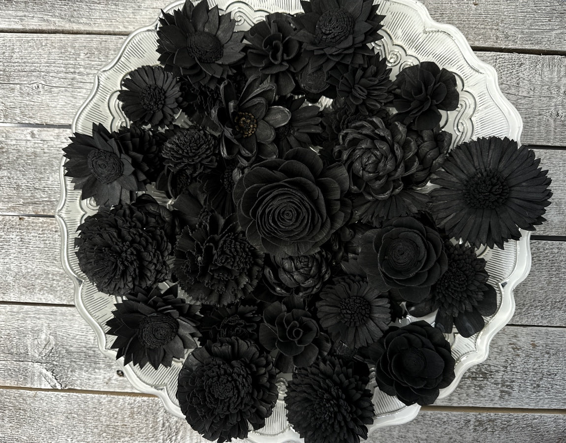 Sola Wood Flowers - Black Dyed Sola Flowers – Luv Sola Flowers
