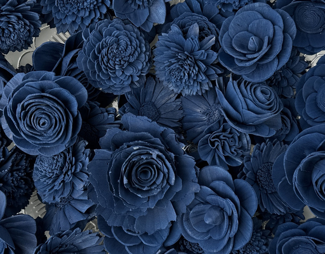 Sola Wood Flowers - Navy Dyed Flowers - Luv Sola Flowers