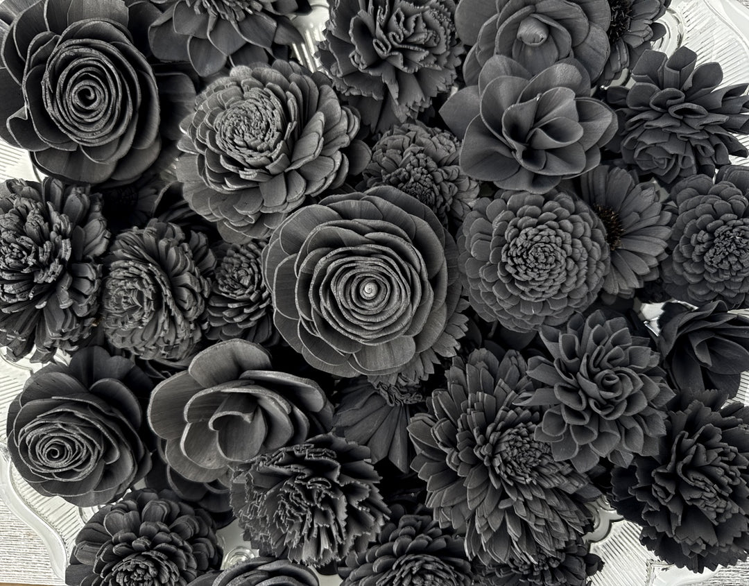 Sola Wood Flowers - Charcoal Gray Dyed Flowers - Luv Sola Flowers