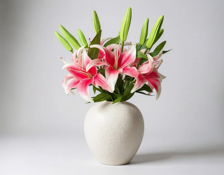 Real Touch Asiatic Lily - Pink - Luv Sola Flowers - Faux Filler