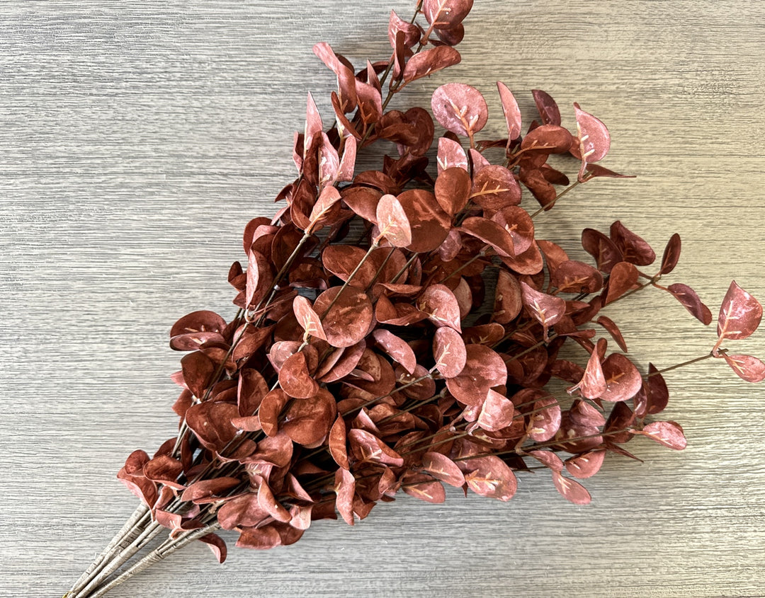 Faux Eucalyptus - Burgundy - Luv Sola Flowers