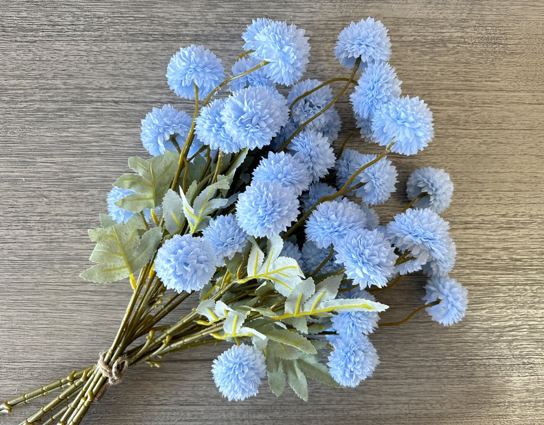 Faux Kiku Flower - Pale Blue - Luv Sola Flowers