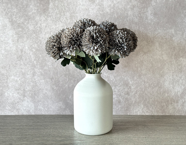 Large Faux Kiku Flower - Blue Gray - Luv Sola Flowers