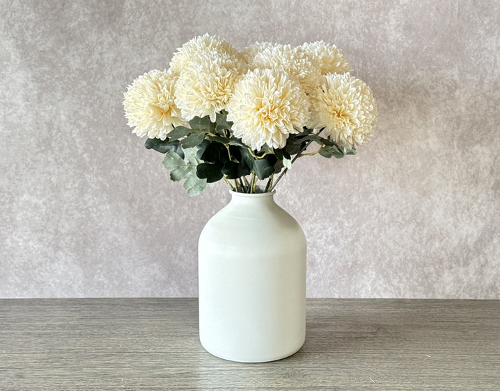 Large Faux Kiku Flower - Cream - Luv Sola Flowers