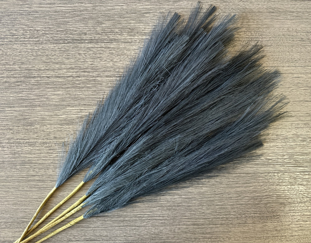 Faux Pampas Grass - Black Gray - Luv Sola Flowers