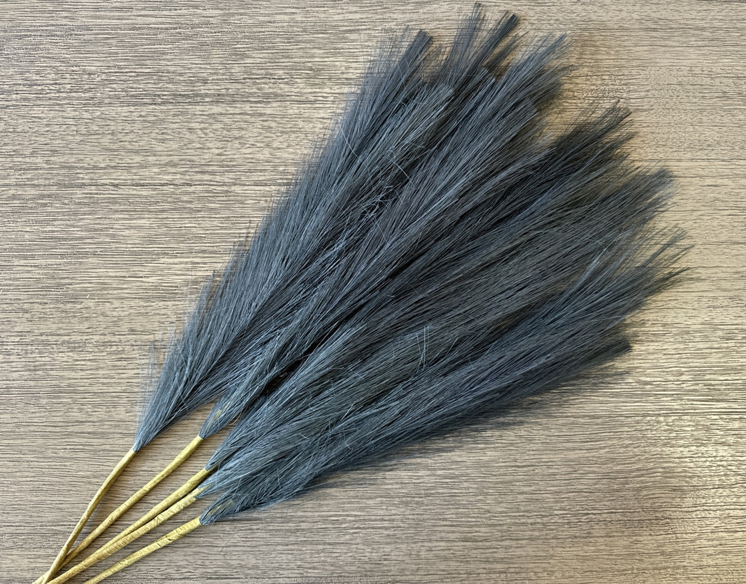 Faux Pampas Grass - Black Gray - Luv Sola Flowers