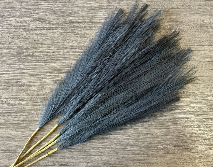 Faux Pampas Grass - Black Gray - Luv Sola Flowers