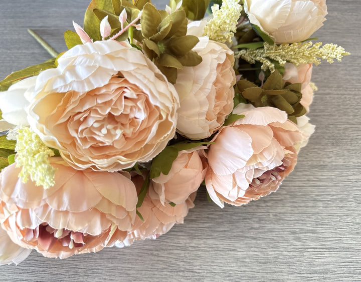 Faux Peony Arrangement - Blush - Luv Sola Flowers