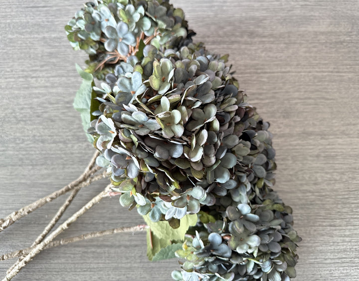 Faux Silk Hydrangea - Dusty Sage - Luv Sola Flowers