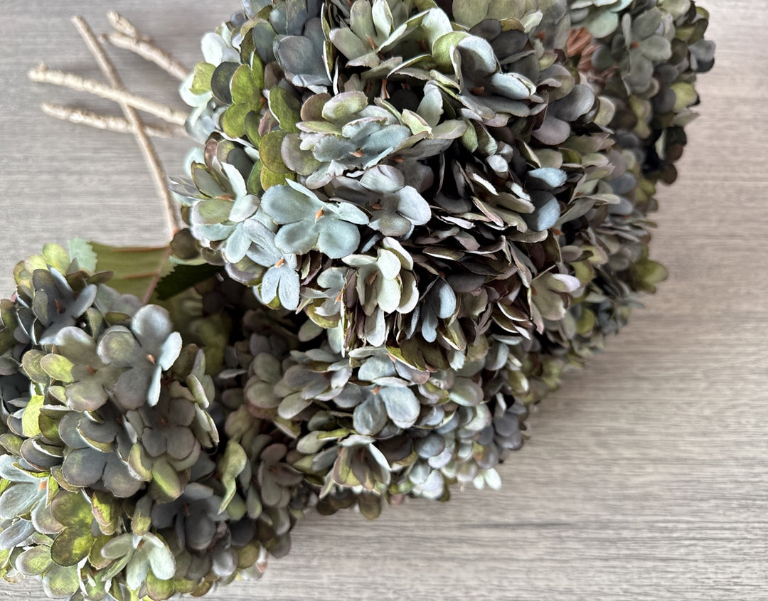 Faux Silk Hydrangea - Dusty Sage - Luv Sola Flowers