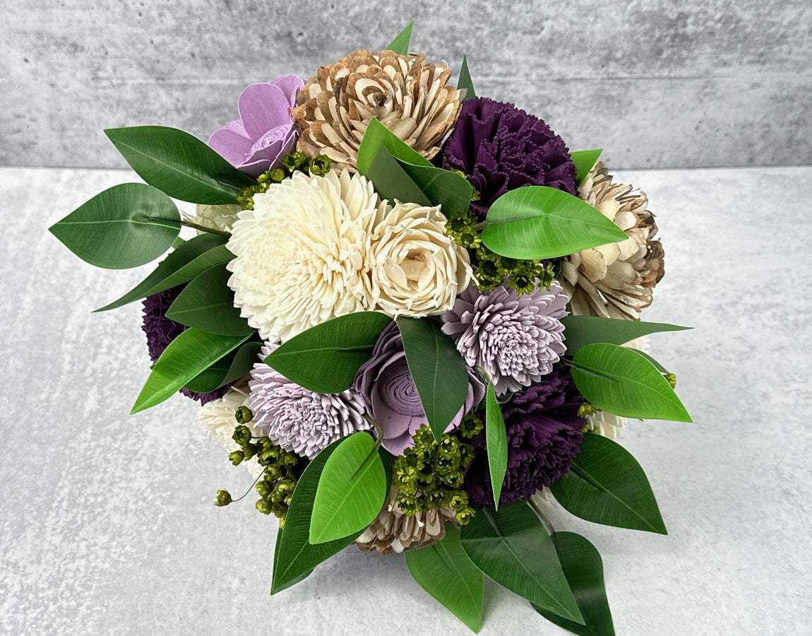 Lavender Fields Bouquet Wood Flowers Luv Sola Flowers