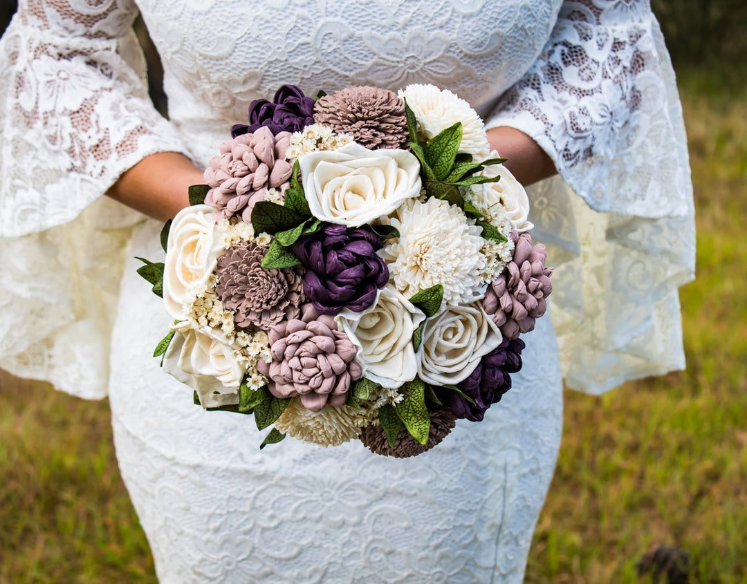 Sola Wood Flowers - Moody Mauve Bouquet - Luv Sola Flowers