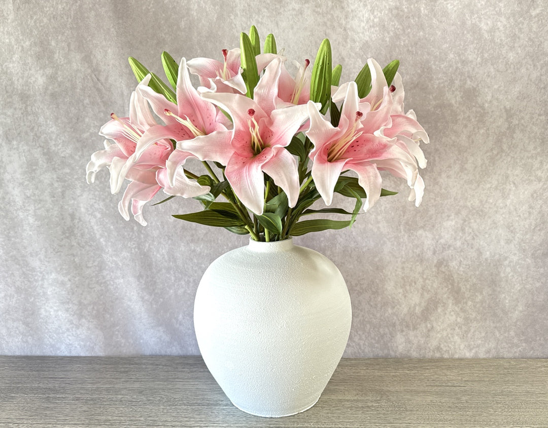 Real Touch Asiatic Lily Arrangement - Blush - Luv Sola Flowers