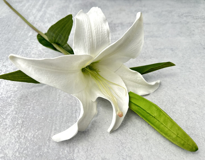 Real Touch Asiatic Lily - White - Luv Sola Flowers - Faux Filler