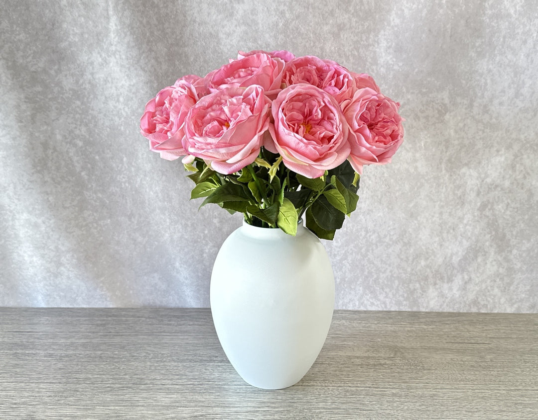 Real Touch English Rose Arrangement - Blush - Luv Sola Flowers