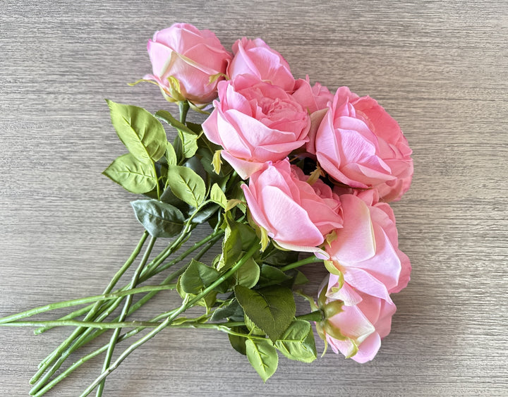 Real Touch English Rose Arrangement - Blush - Luv Sola Flowers