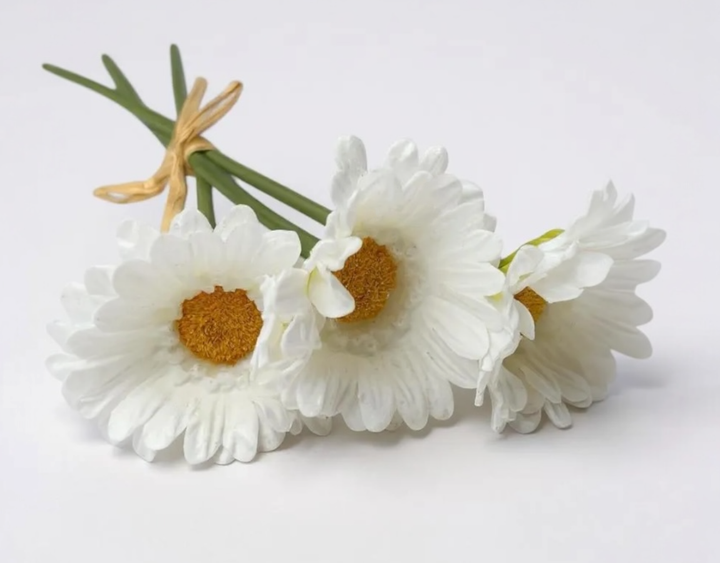Real Touch Gerbera Daisy - White- Luv Sola Flowers - Faux Filler