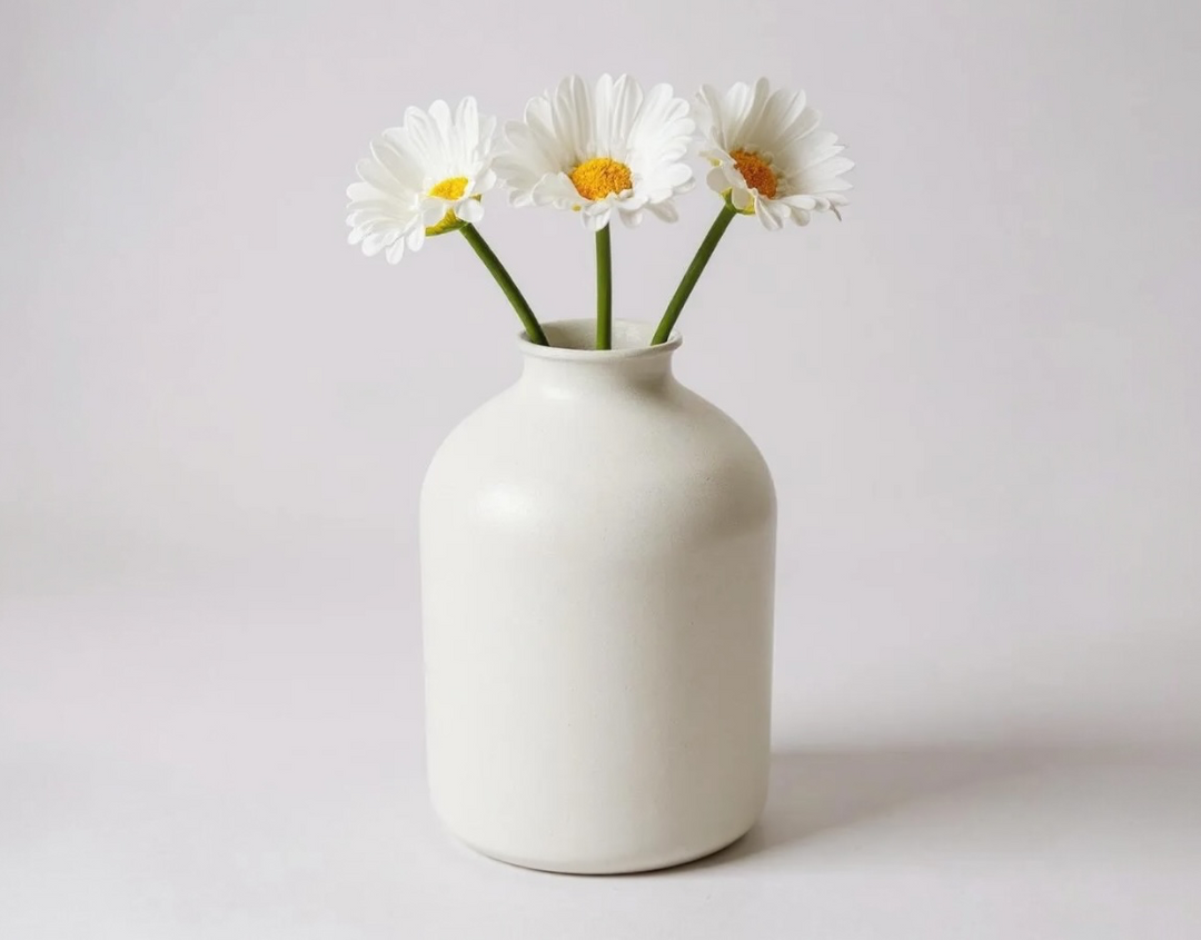 Real Touch Gerbera Daisy - White- Luv Sola Flowers - Faux Filler