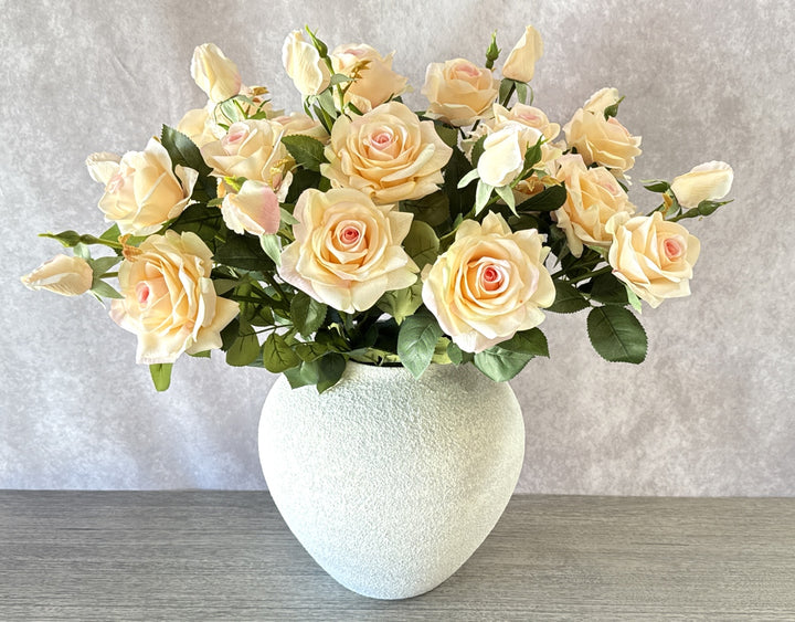 Real Touch Hybrid Tea Rose Arrangement - Blush - Luv Sola Flowers