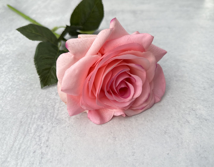 Real Touch Hybrid Tea Rose - Pink - Luv Sola Flowers - Faux Filler