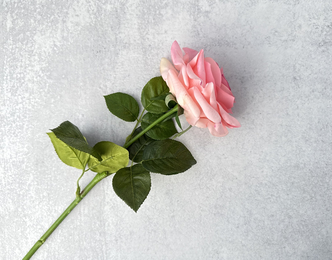 Real Touch Hybrid Tea Rose - Pink - Luv Sola Flowers - Faux Filler