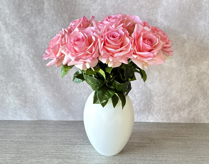 Real Touch Hybrid Tea Rose - Pink - Luv Sola Flowers - Faux Filler