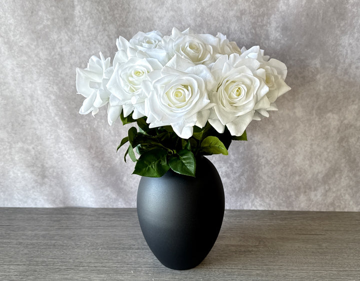 Real Touch Hybrid Tea Rose - White - Luv Sola Flowers - Faux Filler