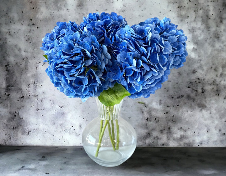 Real Touch Hydrangea - Dark Blue - Luv Sola Flowers - Faux Filler