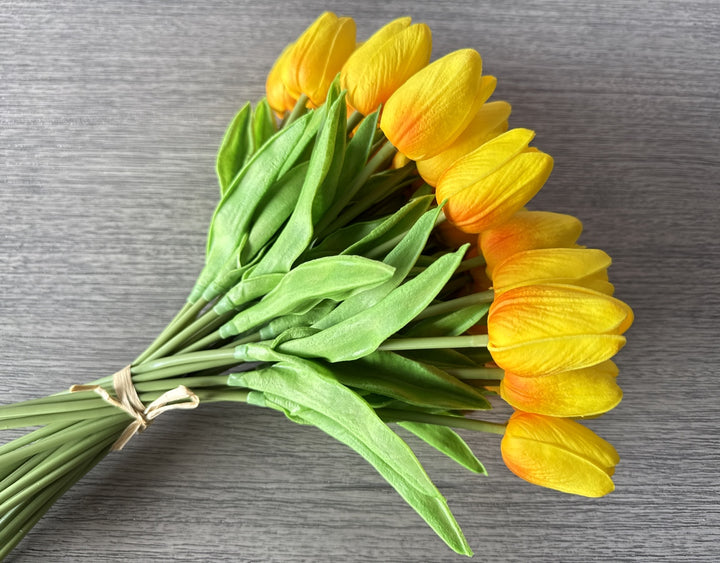 Real Touch Mini Tulip - Golden Yellow - Luv Sola Flowers