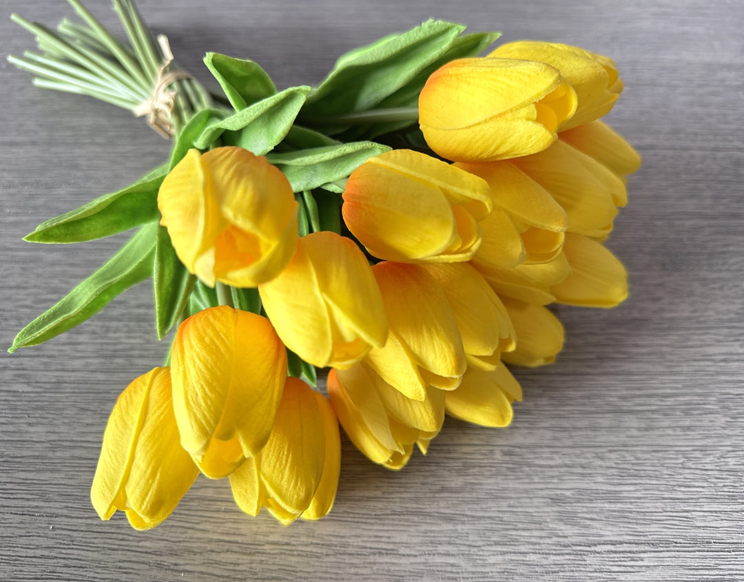 Real Touch Mini Tulip - Golden Yellow - Luv Sola Flowers