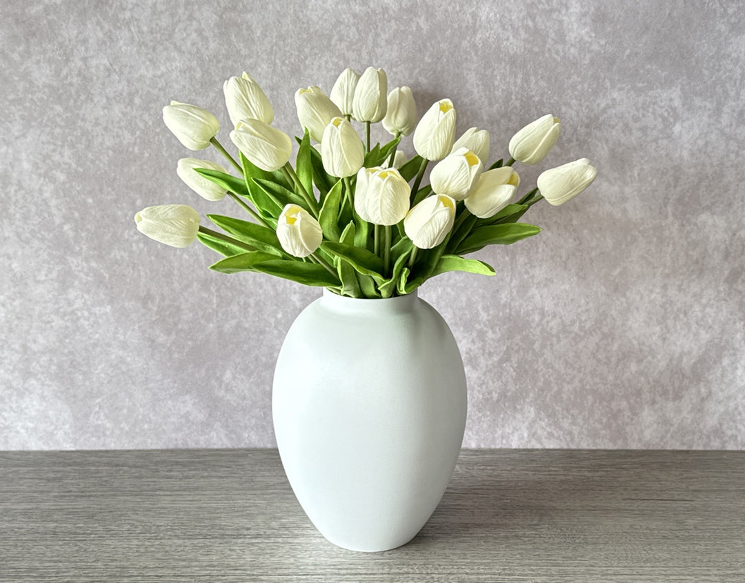 Real Touch Mini Tulip - Ivory - Luv Sola Flowers