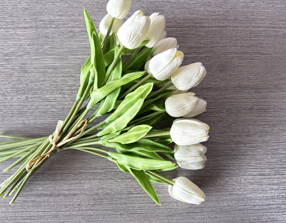 Real Touch Mini Tulip - Ivory - Luv Sola Flowers