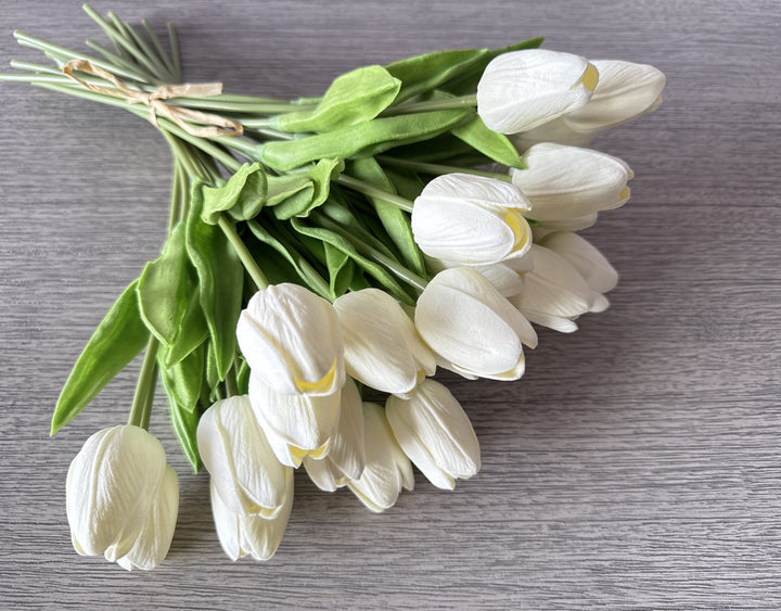 Real Touch Mini Tulip - Ivory - Luv Sola Flowers