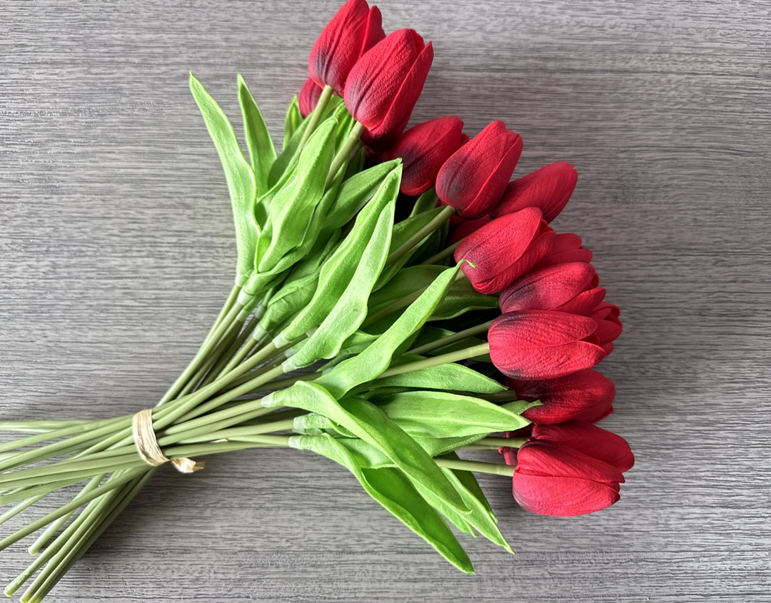 Real Touch Mini Tulip - Red - Luv Sola Flowers