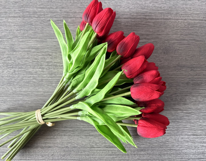 Real Touch Mini Tulip - Red - Luv Sola Flowers