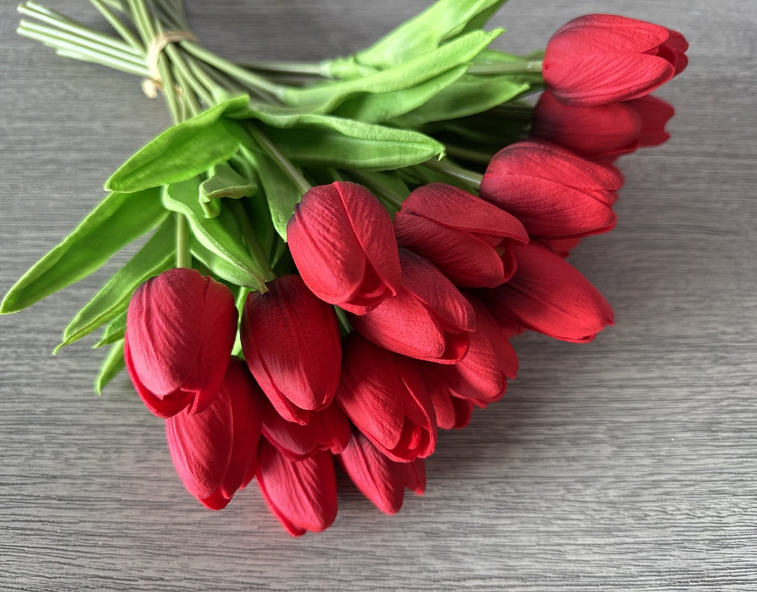 Real Touch Mini Tulip - Red - Luv Sola Flowers