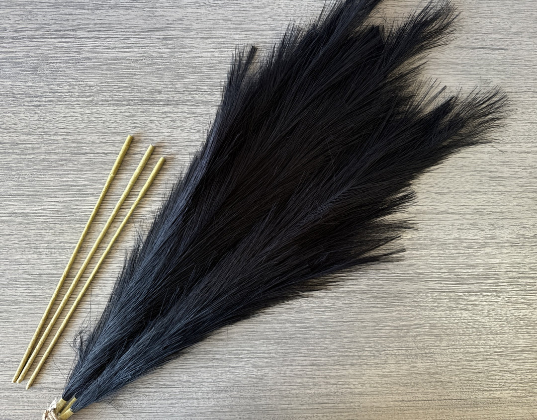 Tall Faux Pampas Grass - Black - Luv Sola Flowers