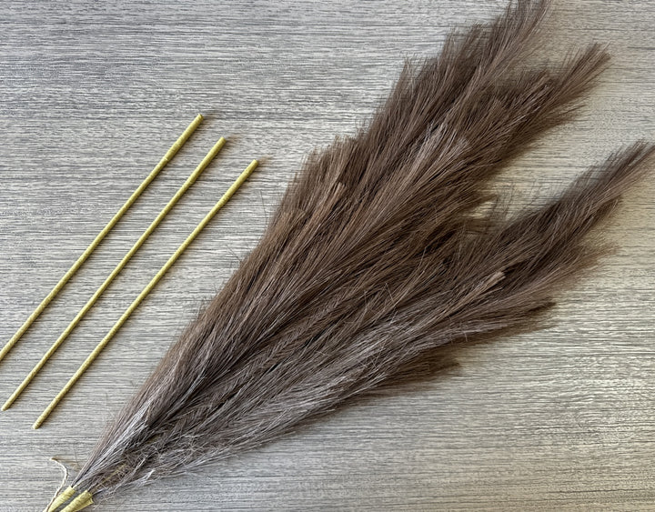 Tall Faux Pampas Grass - Brown - Luv Sola Flowers