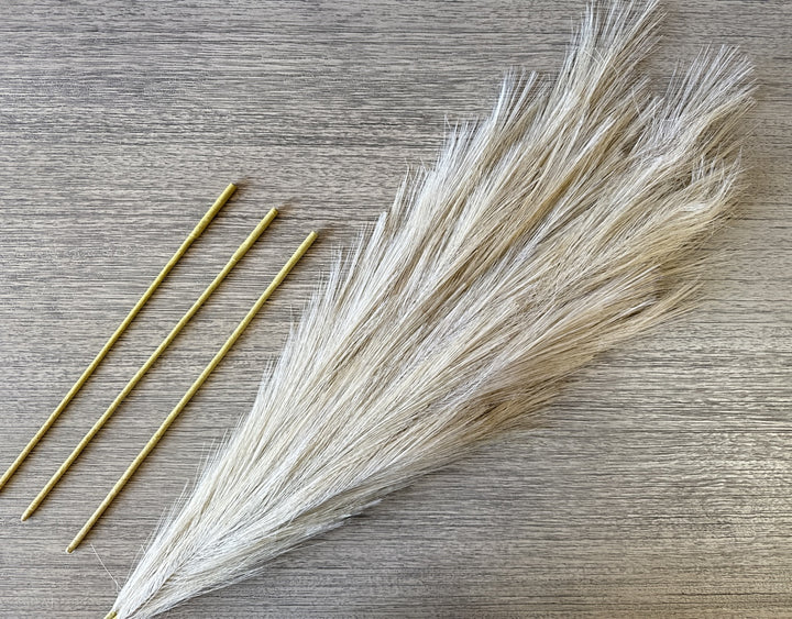 Tall Faux Pampas Grass - Cream - Luv Sola Flowers