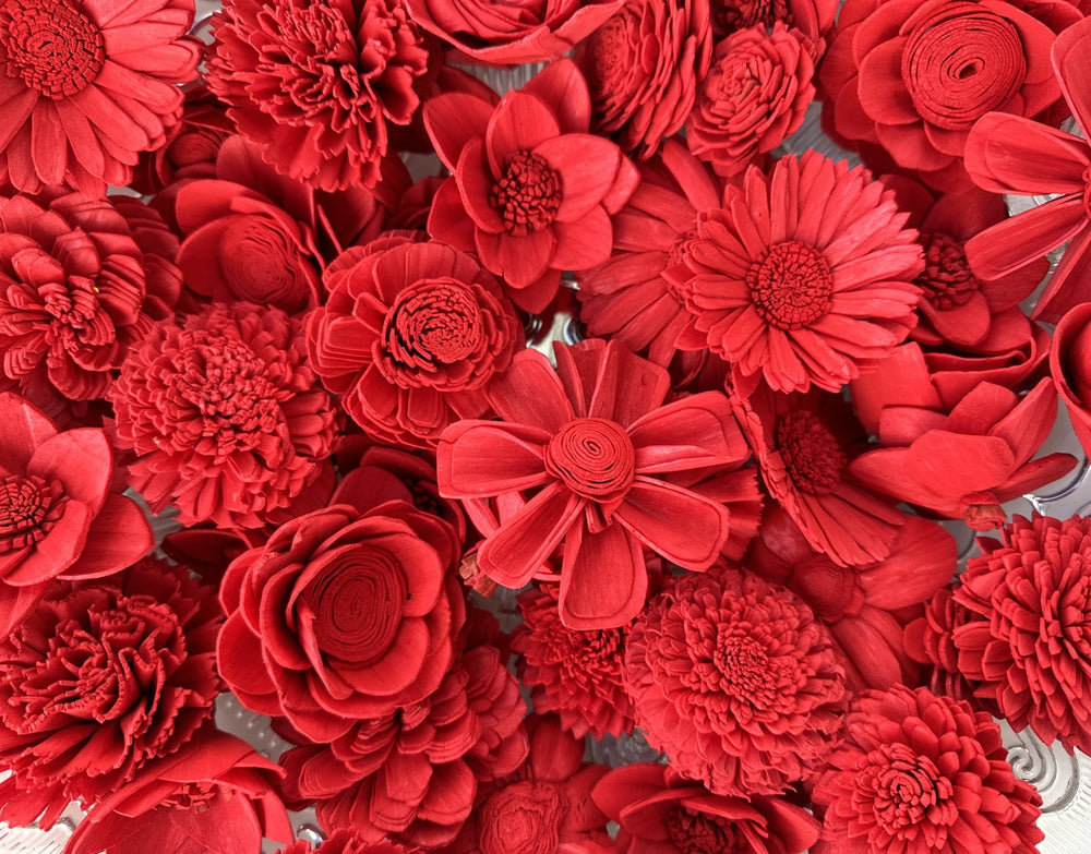 Sola Wood Flowers - Cherry Red Dyed Flowers - Luv Sola Flowers