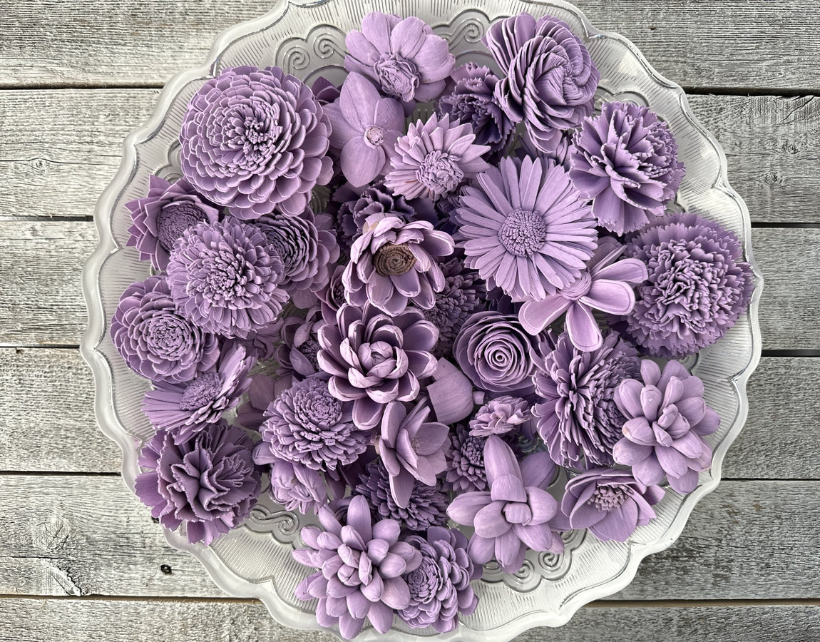 Sola Wood Flowers Violet Dyed Sola Flowers Luv Sola Flowers