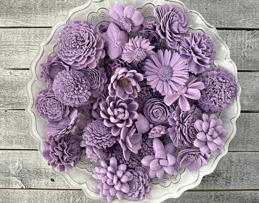 Sola Wood Flowers - Violet Dyed Flowers - Luv Sola Flowers