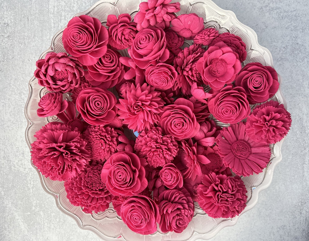 Sola Wood Flowers - Hot Pink Dyed Flowers - Luv Sola Flowers