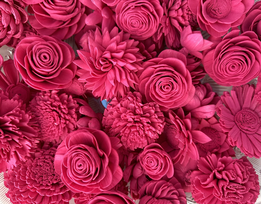 Sola Wood Flowers - Hot Pink Dyed Flowers - Luv Sola Flowers